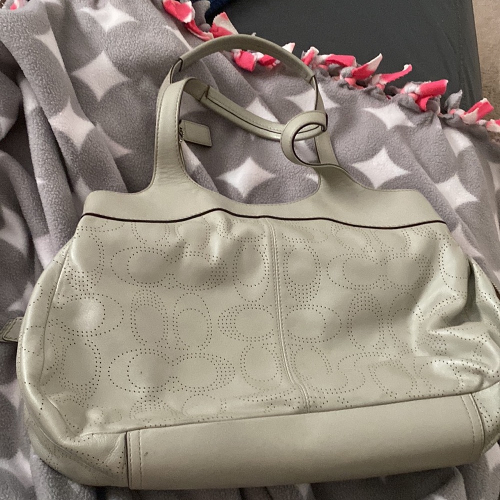 Gray Coach Purse - image 4